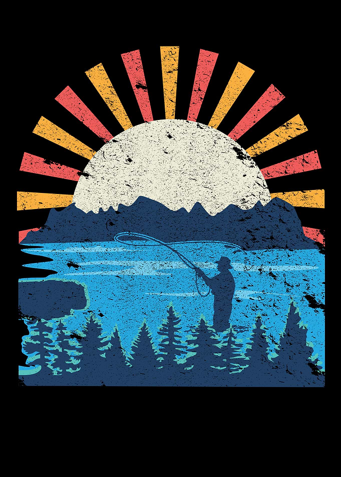 Retro Vintage Fly Fishing