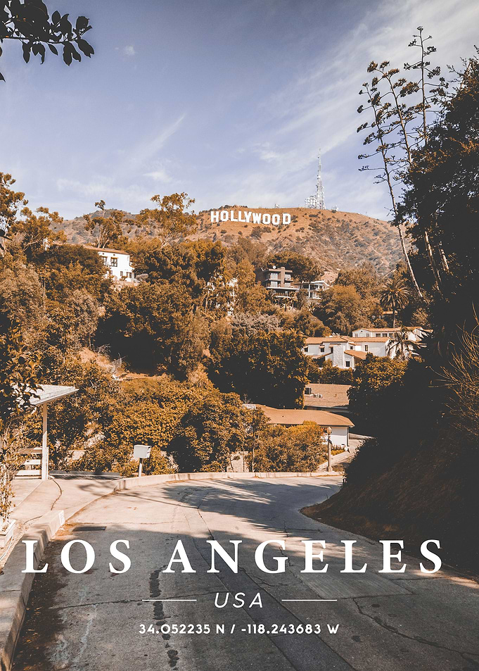 Los Angeles Coordinate Art