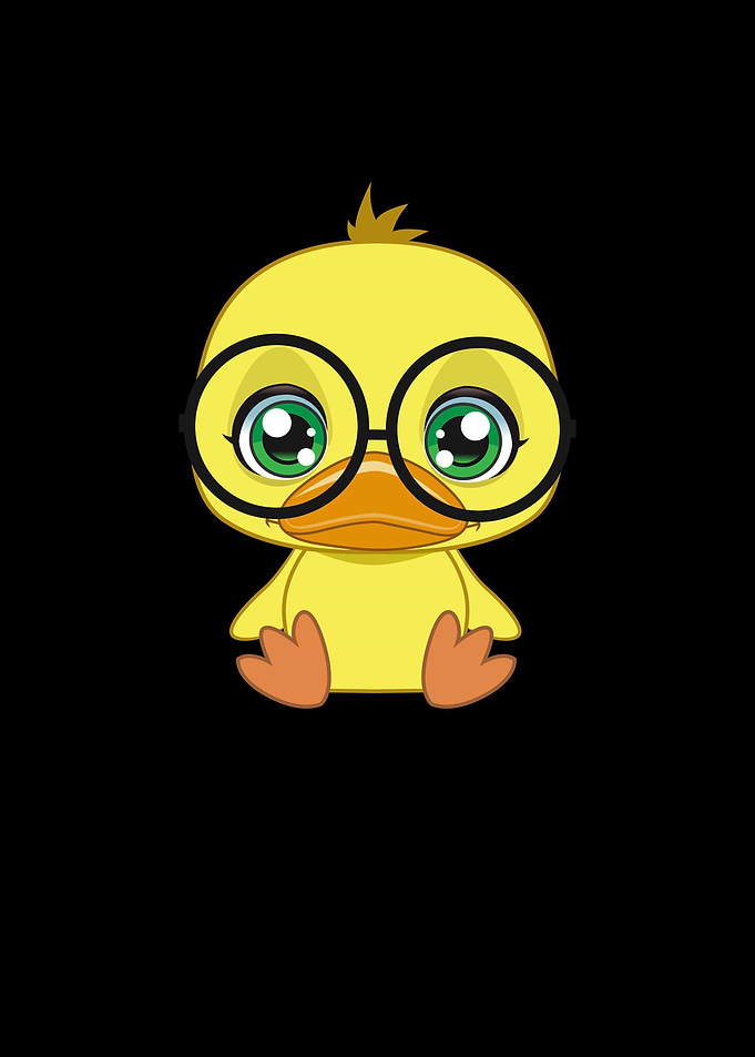 Duck with Glasses cutie Pe