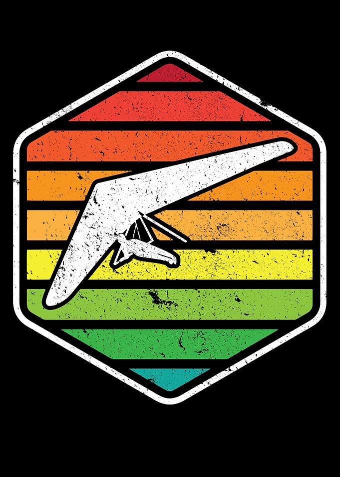 Hang Gliding Retro Vintage