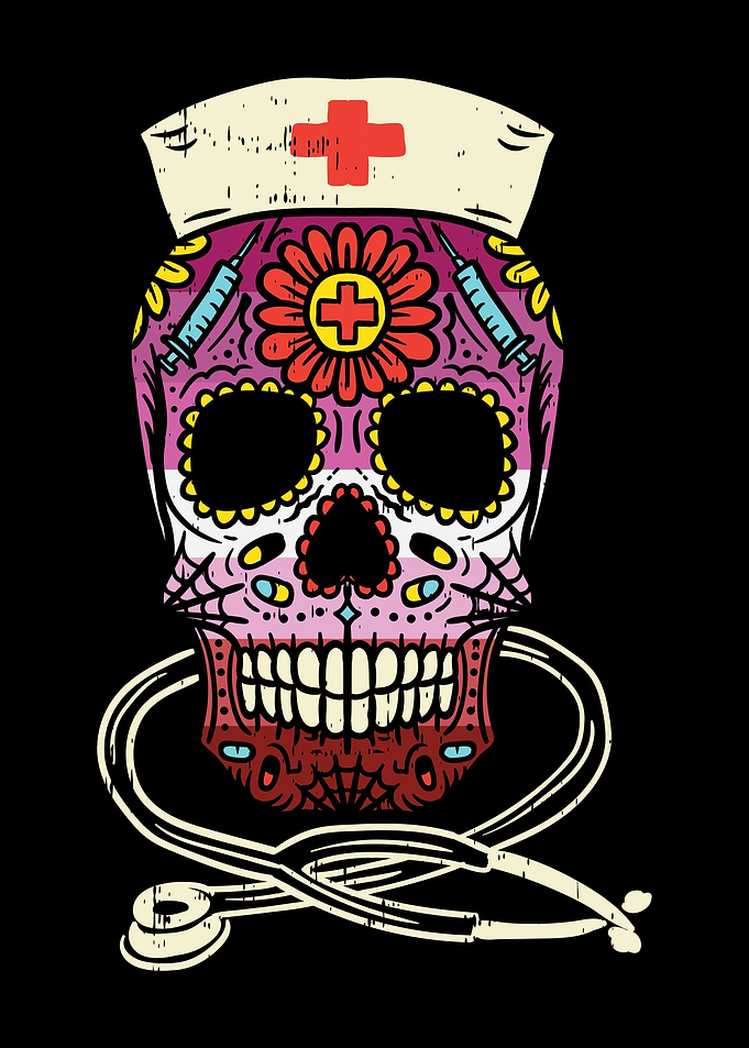 Sugar Skull Nurse Lesbian