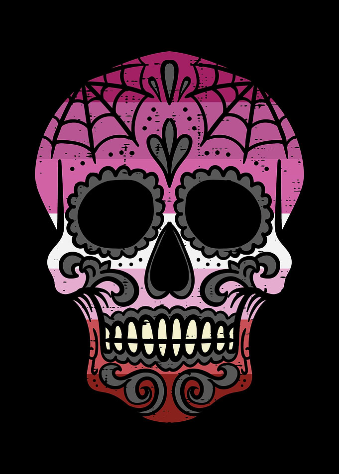 Lesbian Sugar Skull