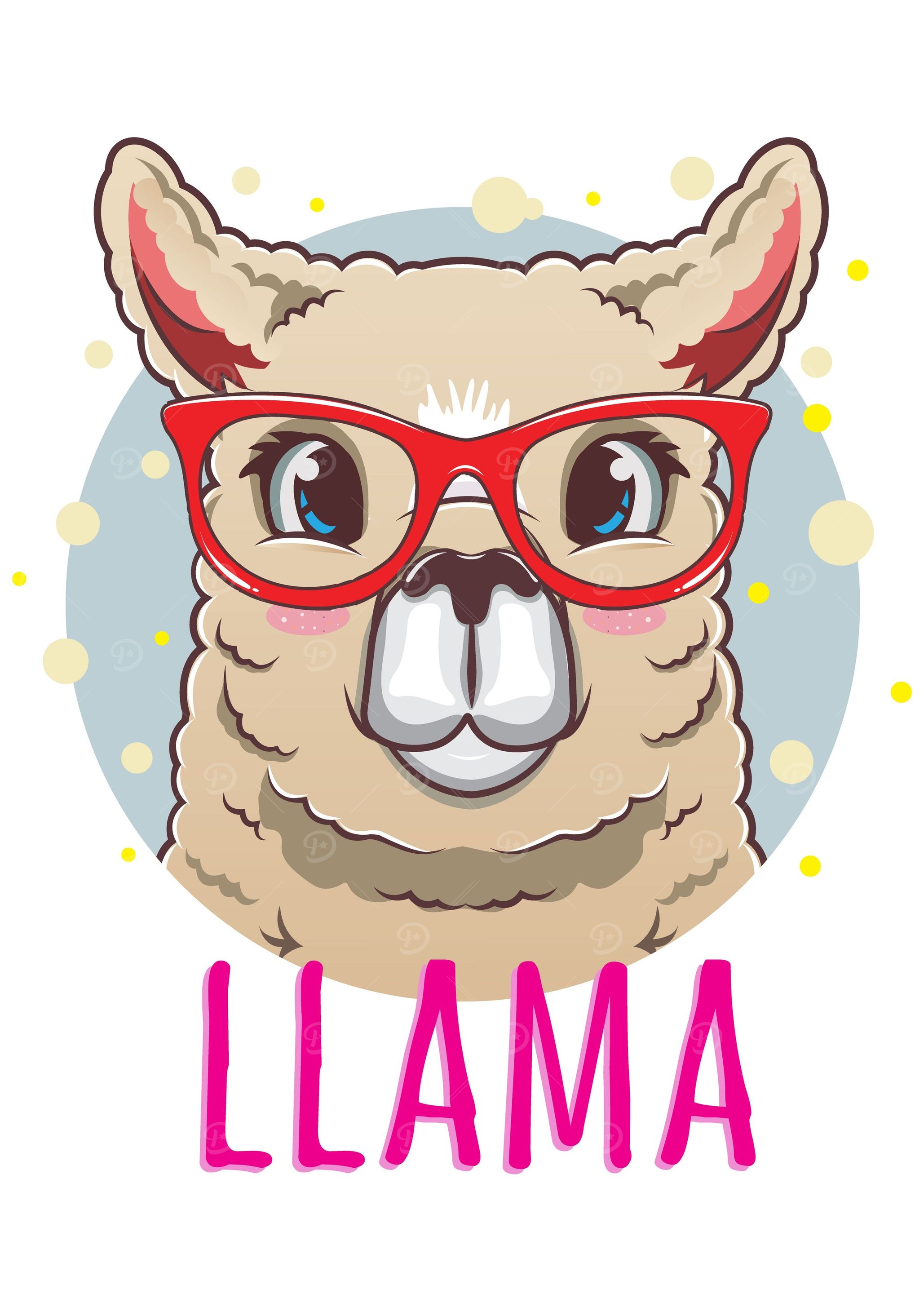 Cute llama alpaca animal
