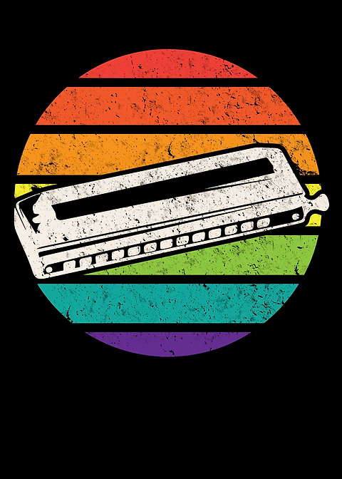 Retro Vintage Harmonica