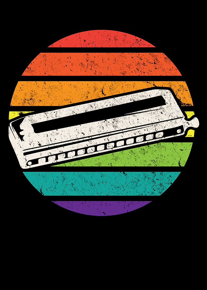 Retro Vintage Harmonica