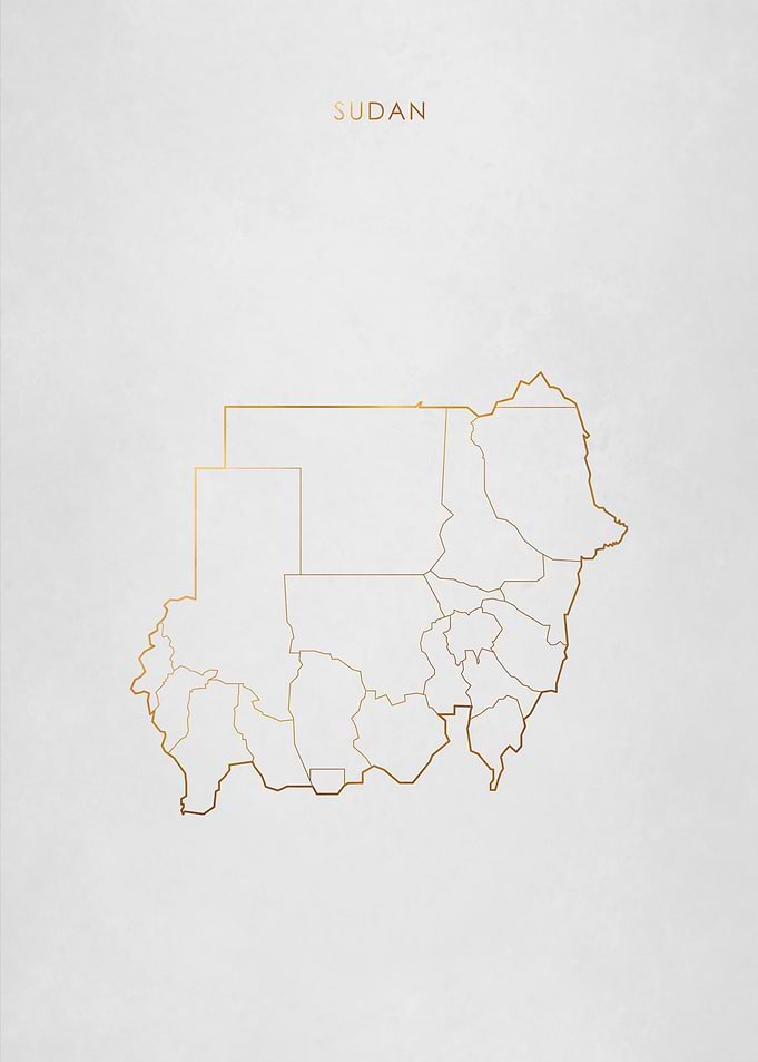Gold Sudan Map