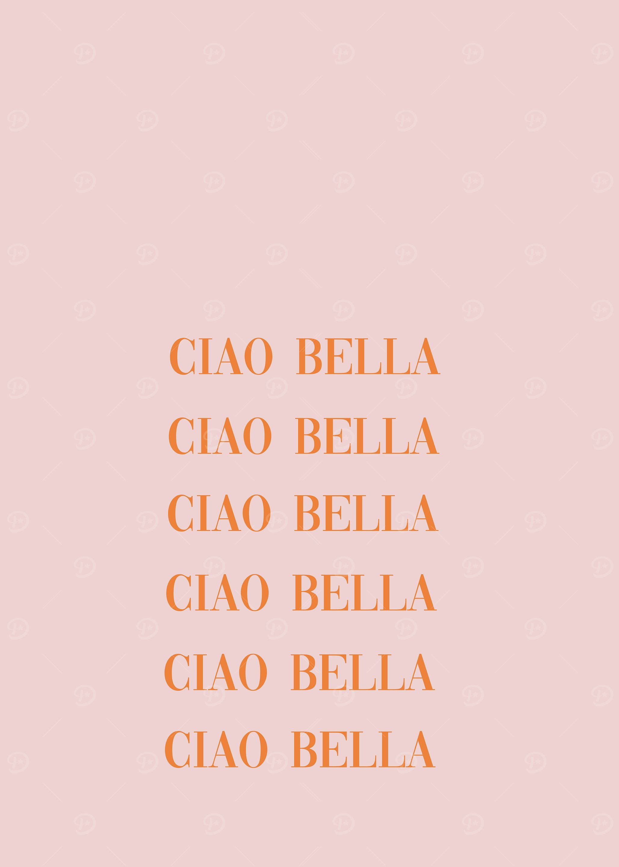 Ciao bella simple typo art