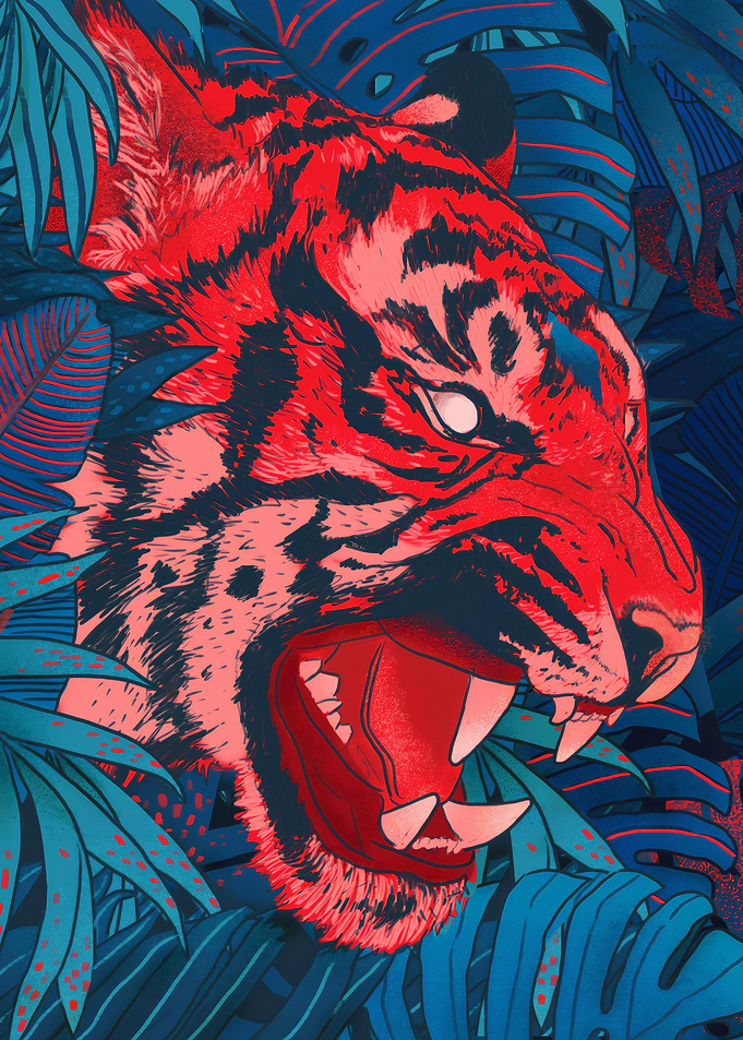 Fierce Tiger in jungle