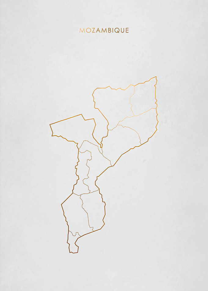 Gold Mozambique Map