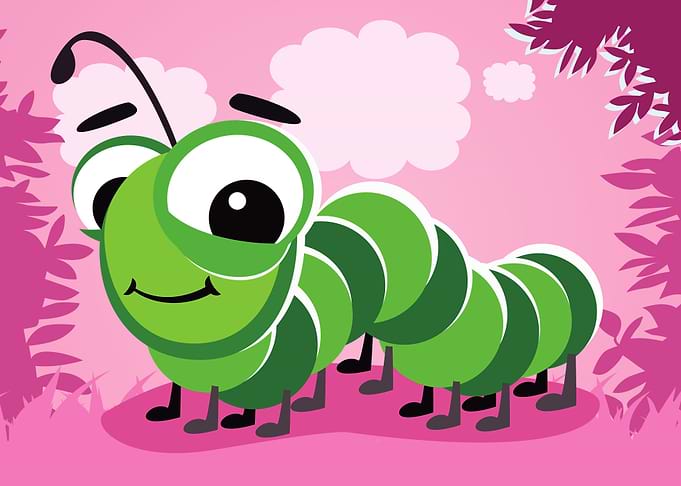 Cute Comic Caterpillar