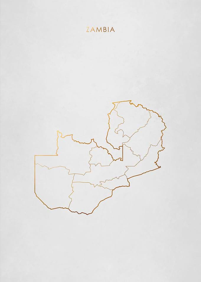 Gold Zambia Map