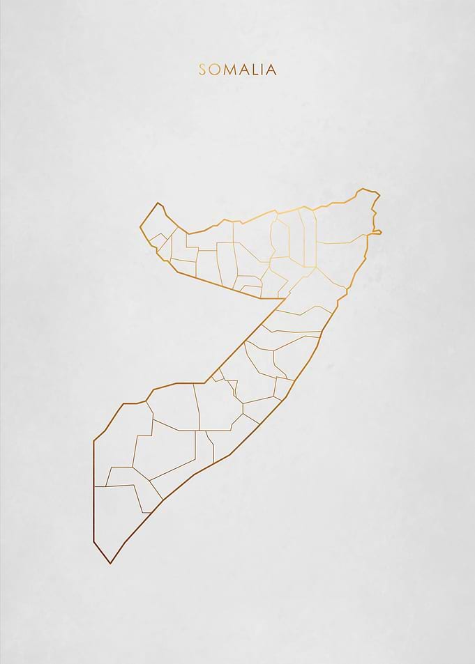 Gold Somalia Map