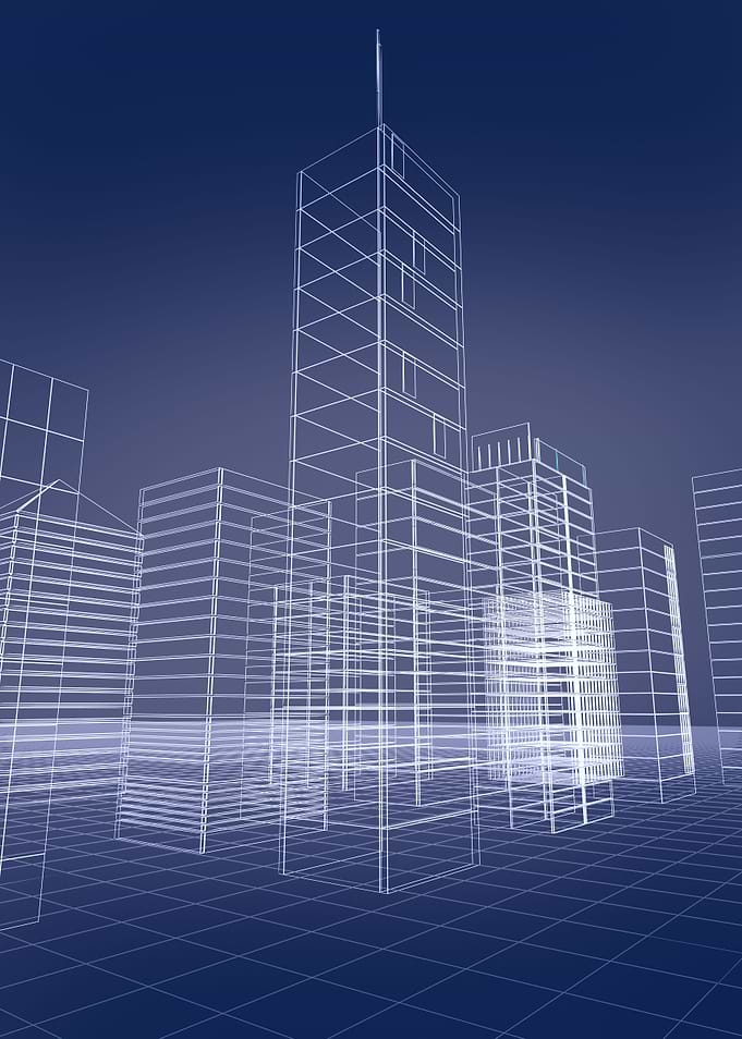 3D abstract city