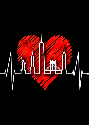 New York Skyline Heartbeat