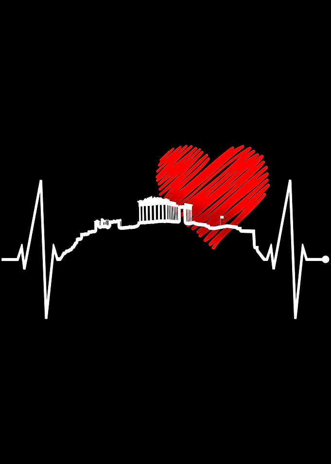 Athens Skyline Heartbeat