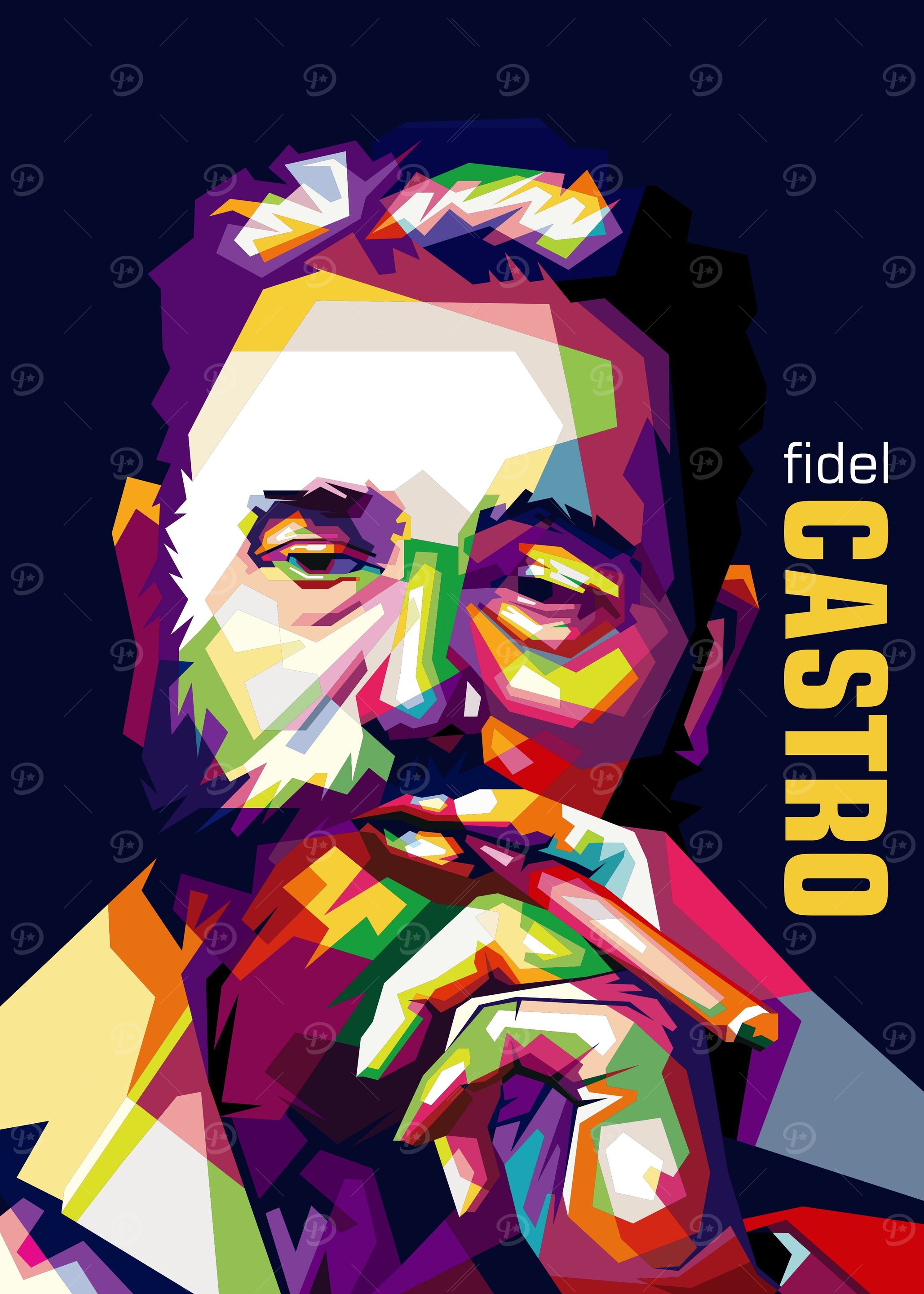 Fidel Castro Pop Art Style