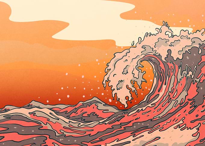 Big Wave 2 Tranquil Sunset