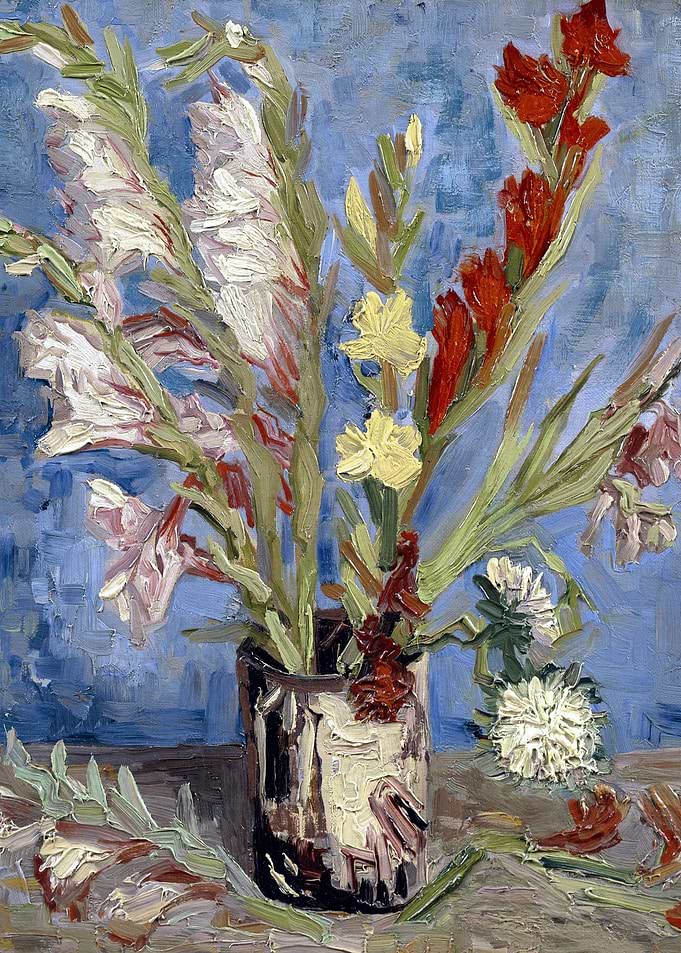 Gladiolus and Asters