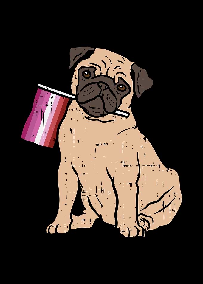 Pug Dog Lesbian Flag