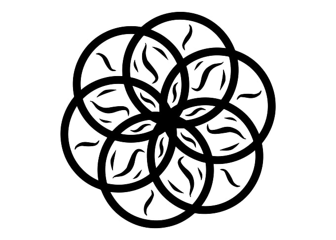 Abstract mandala flower de