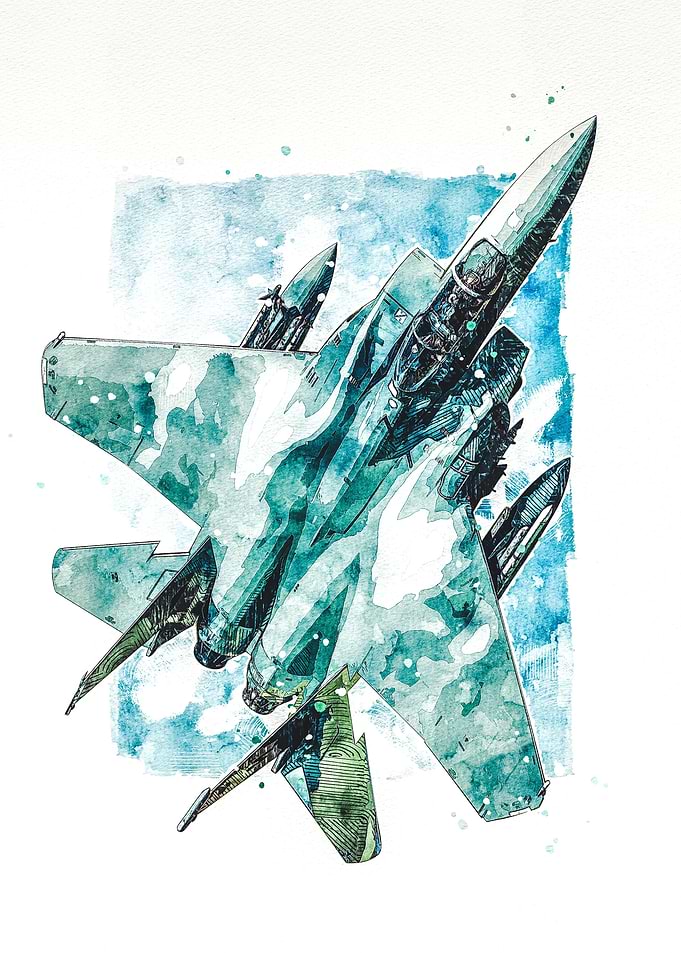 F15 Eagle WaterColor