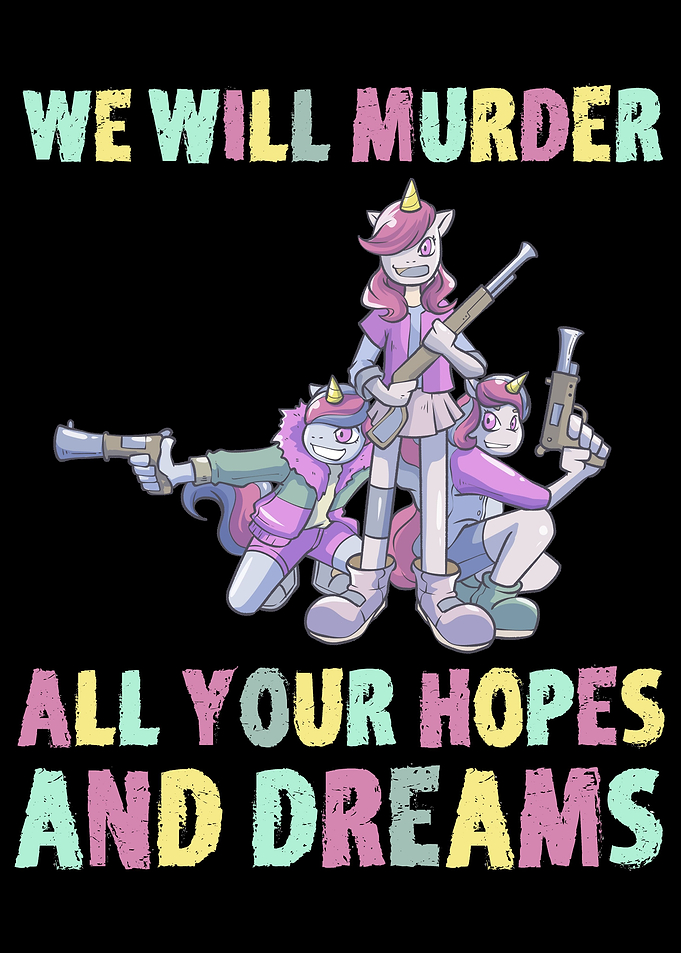 Unicorn Pastel Goth Gang