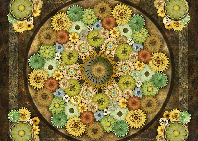 Mandala Stone Flowers