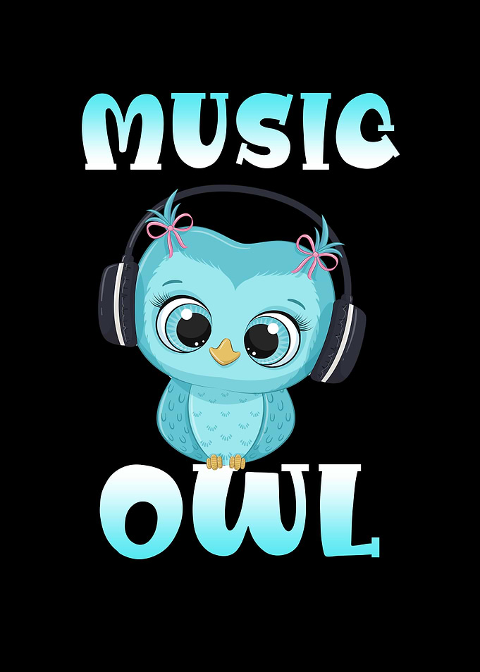 Cute Music Owl