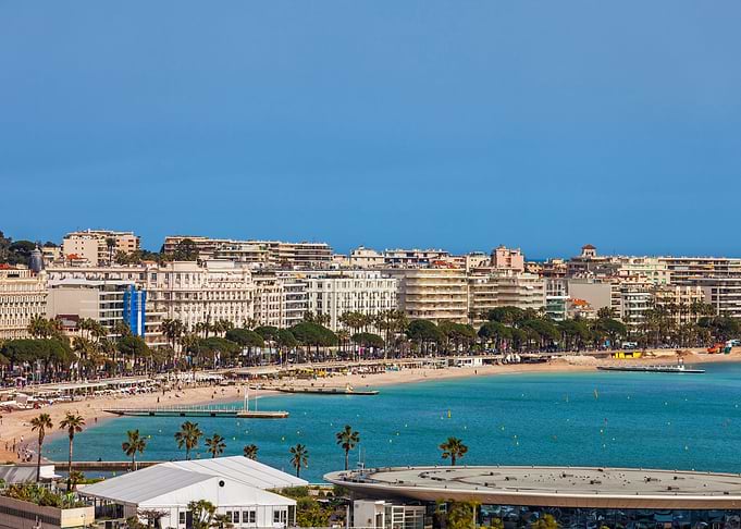 Cannes City Skyline