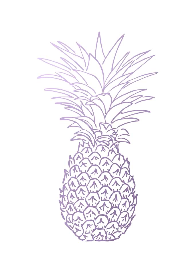 Purple Pineapple Geometric