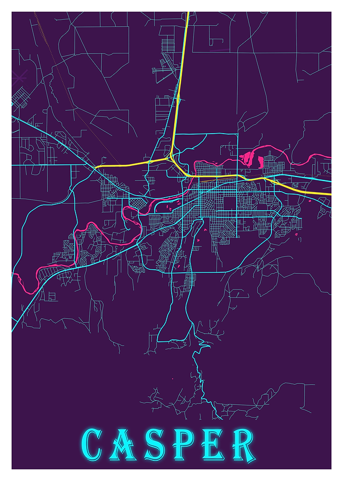 Casper Neon City Map