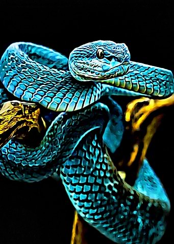 Glowing Green Snake
