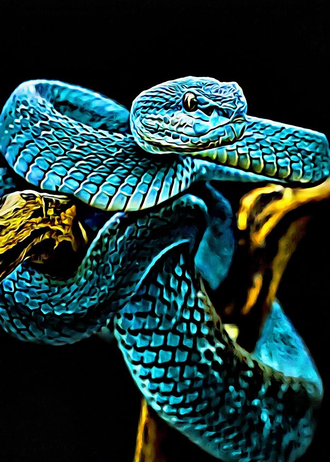 Glowing Green Snake