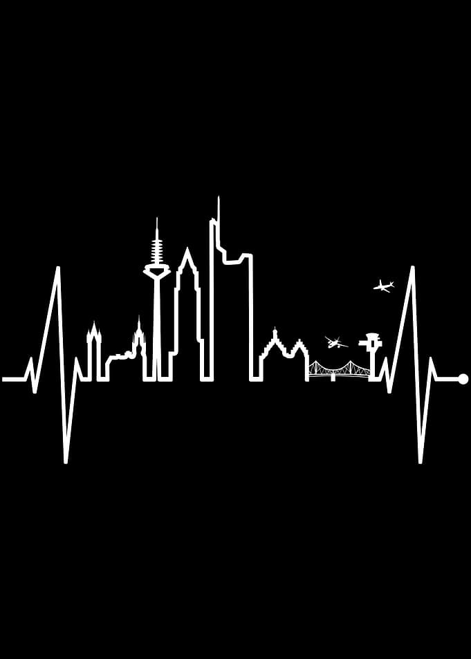 Frankfurt Skyline Heart