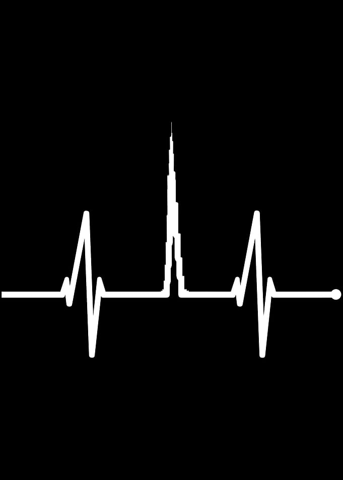 Dubai Skyline Heartbeat