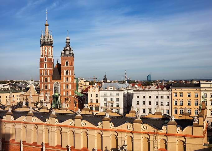Krakow Old Town Skyline