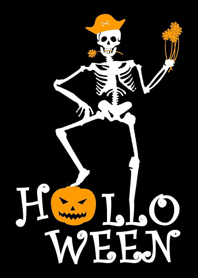 Halloween Skeleton Flower