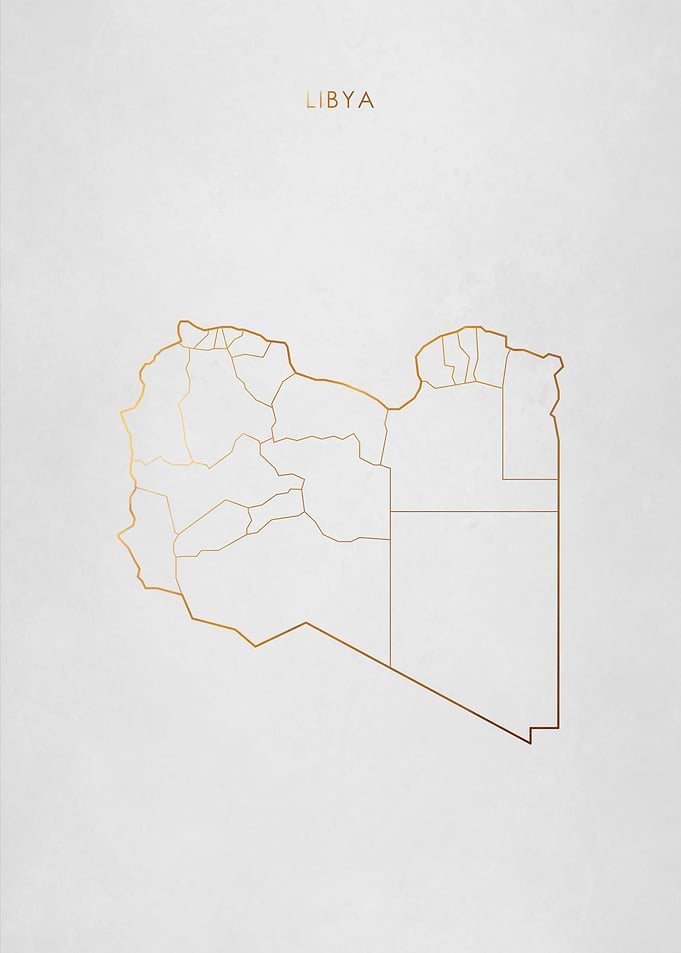Gold Libya Map