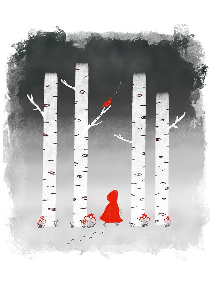 Little Red in the Birches