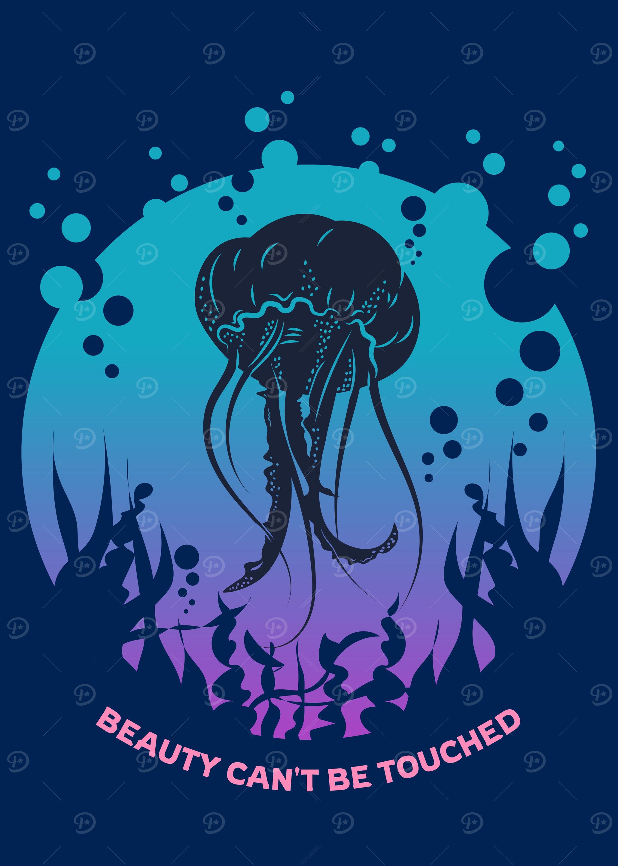 Jellyfish underwater world