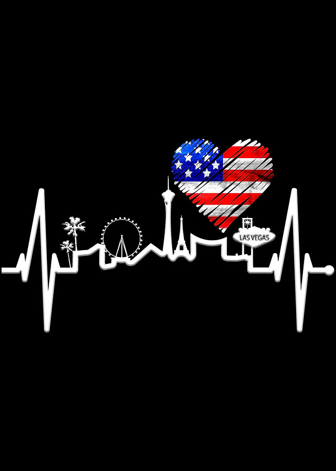 Las Vegas Skyline Heart