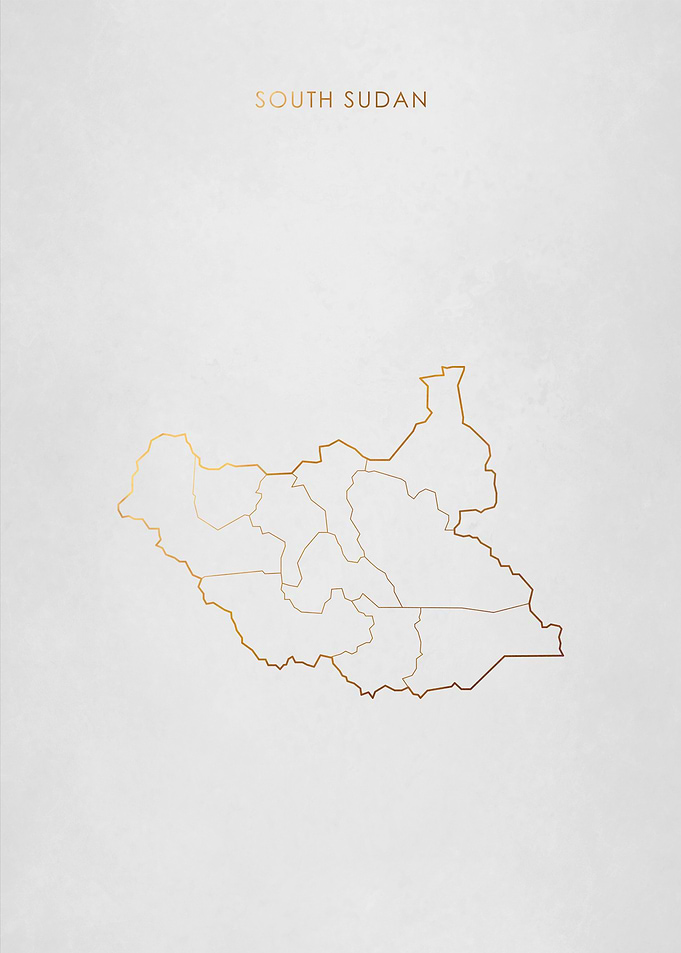 Gold South Sudan Map