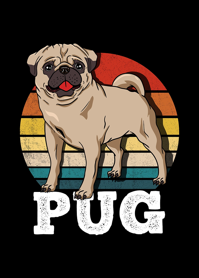 Pug Dog Owner Retro Cute