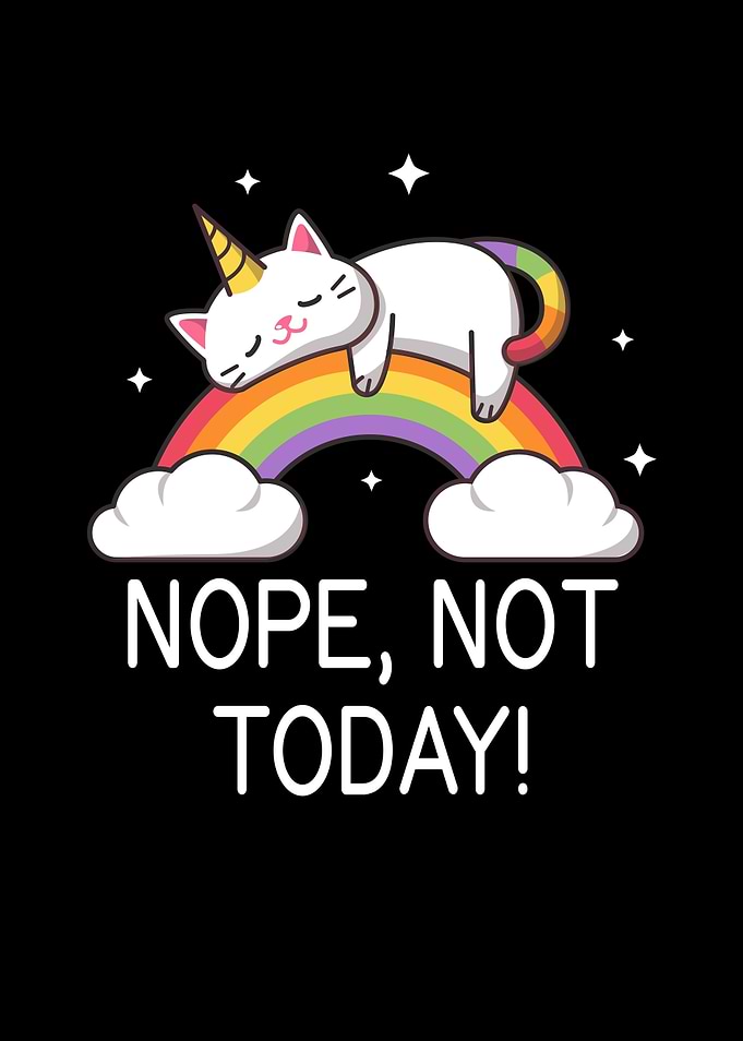 Funny Cat lazy Caticorn