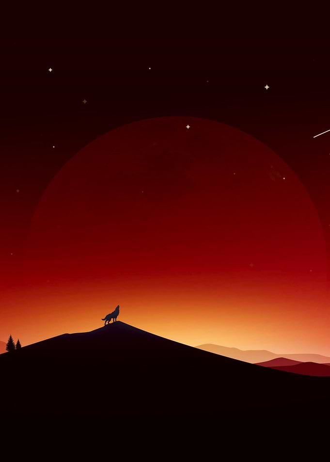 Silhoutte Vector Wolf