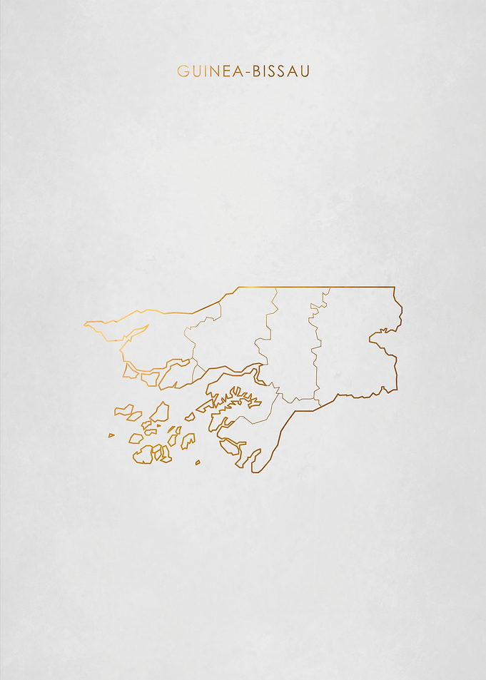 Gold Guinea Bissau Map