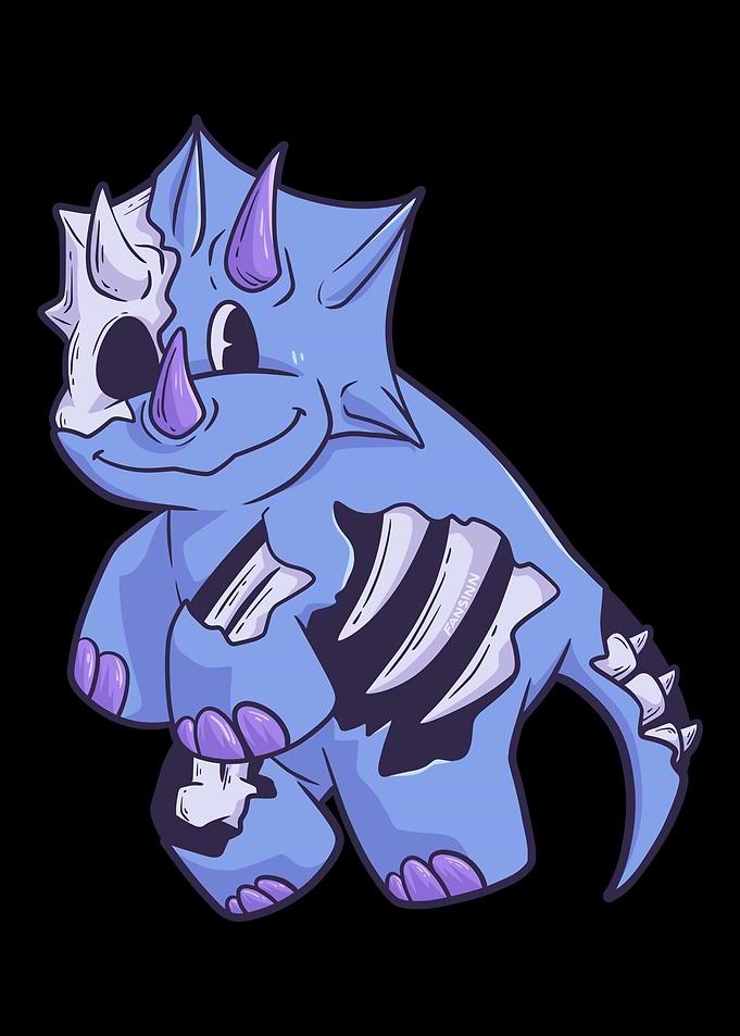 Triceratops dinosaur skele