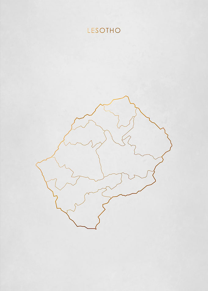 Gold Lesotho Map