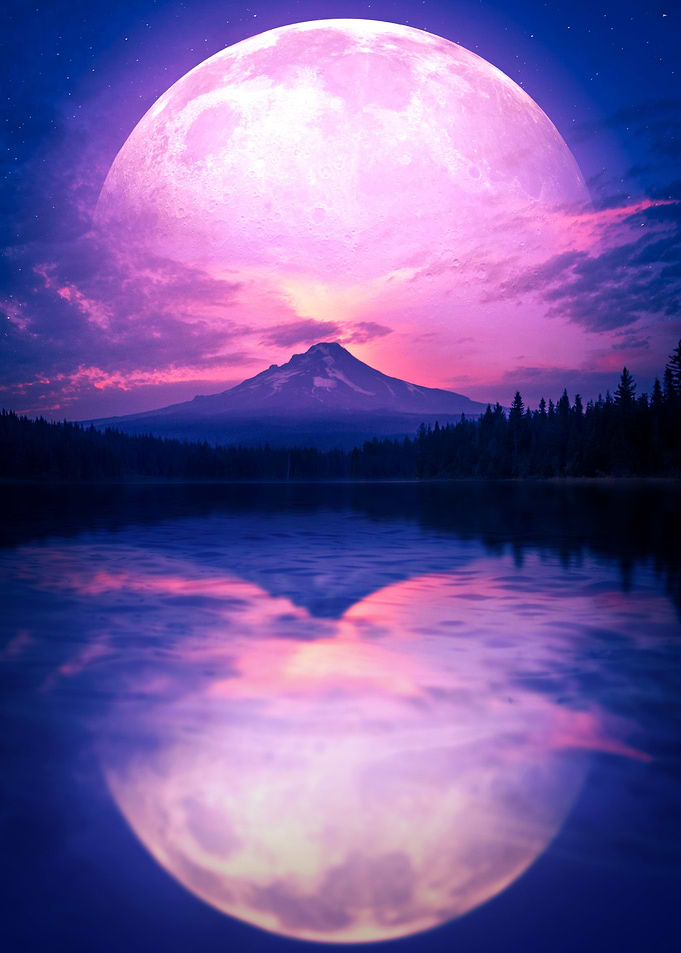 The pink moon