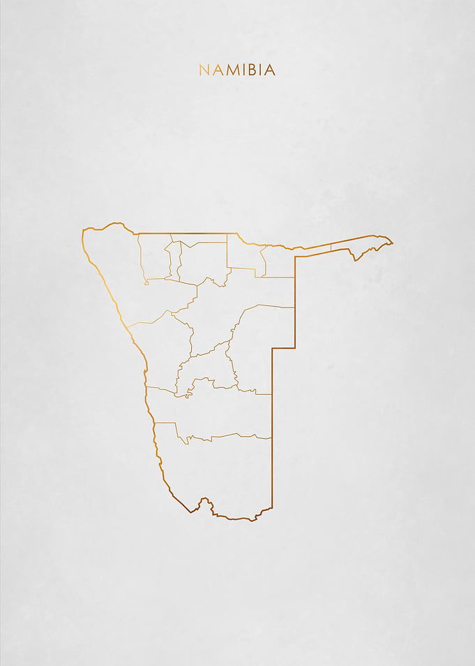 Gold Namibia Map